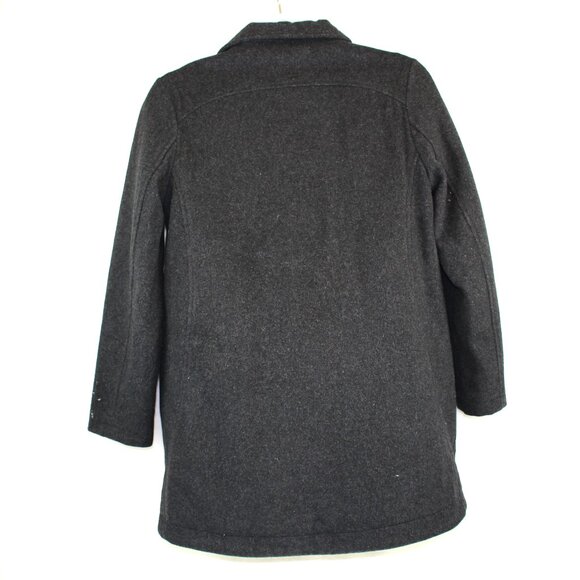 Pendleton Hidden Button High Neck Wool Long Winter Coat Unisex Womens (M) - Picture 2 of 12